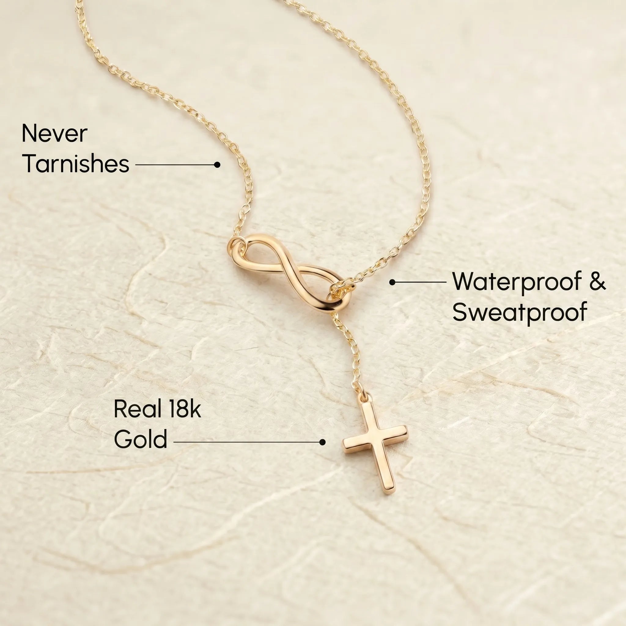 Infinity Cross Pendant Necklace