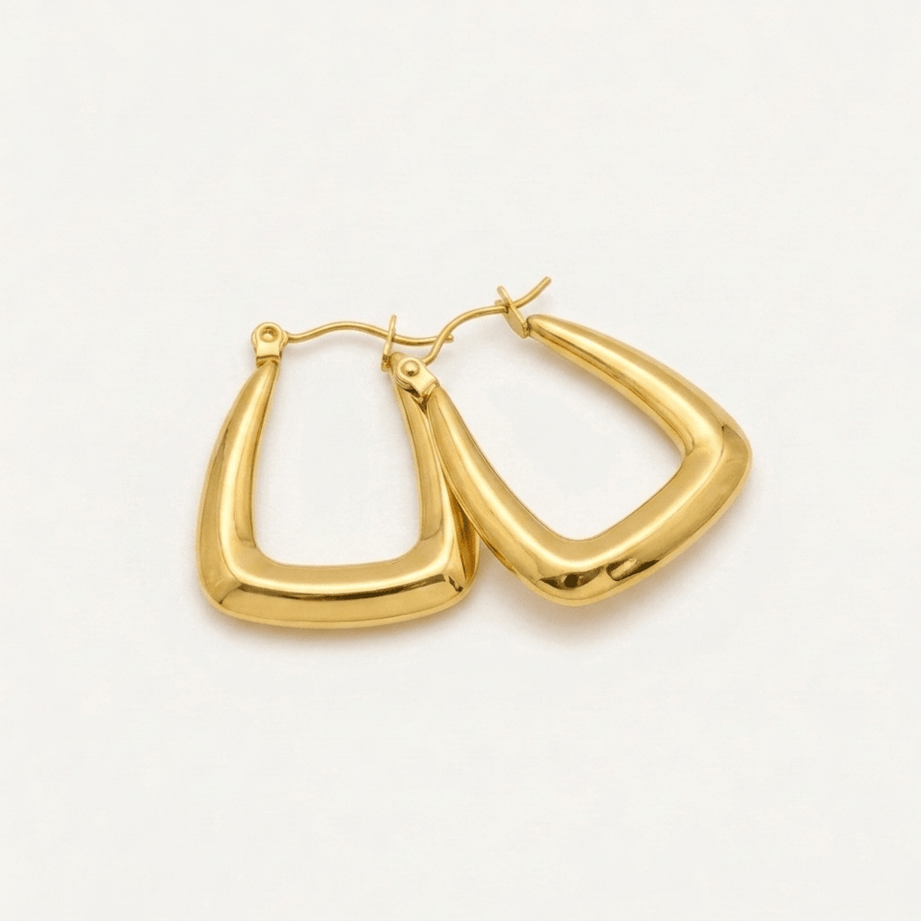 Trapezoid Hoop Earrings