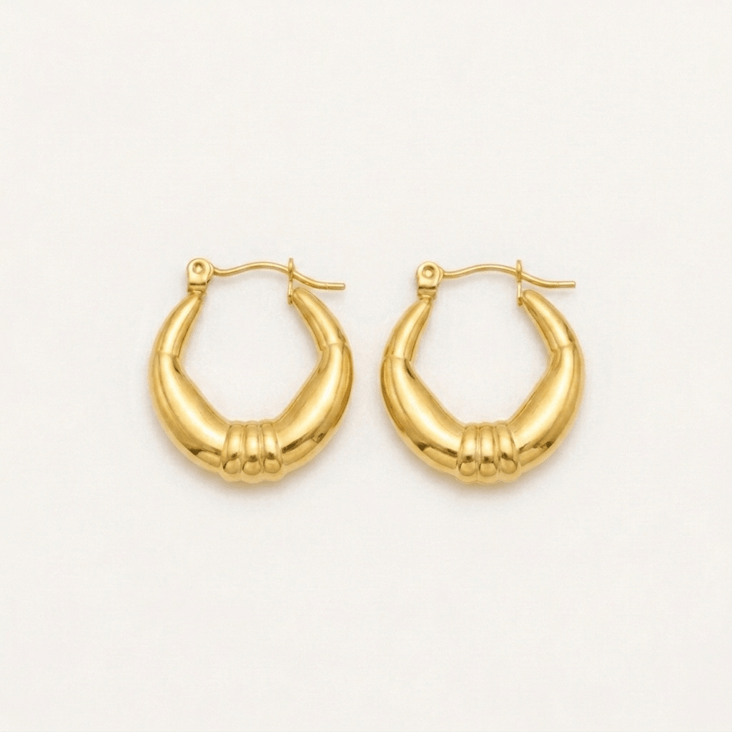 Bamboo Hoop Earrings