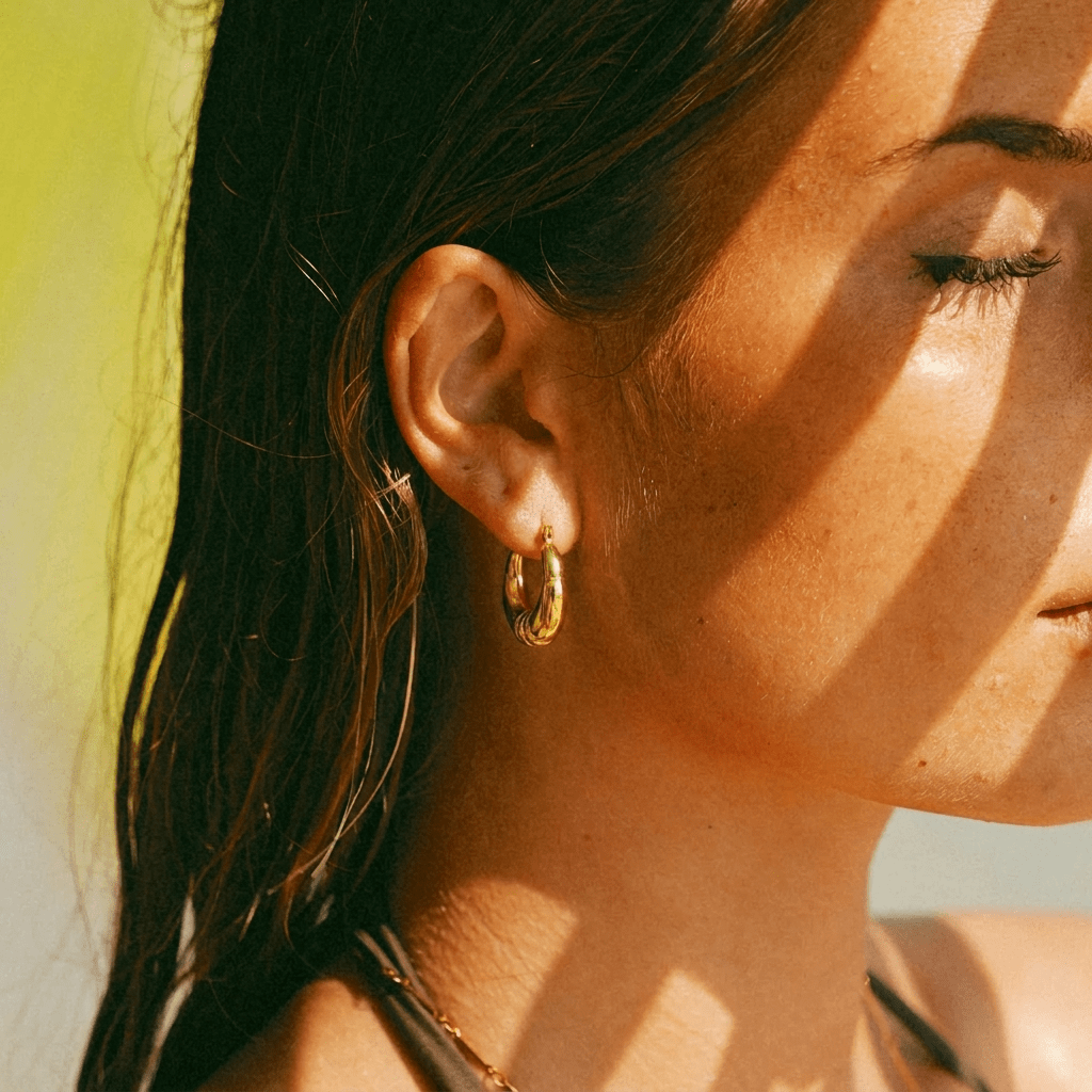 Bamboo Hoop Earrings