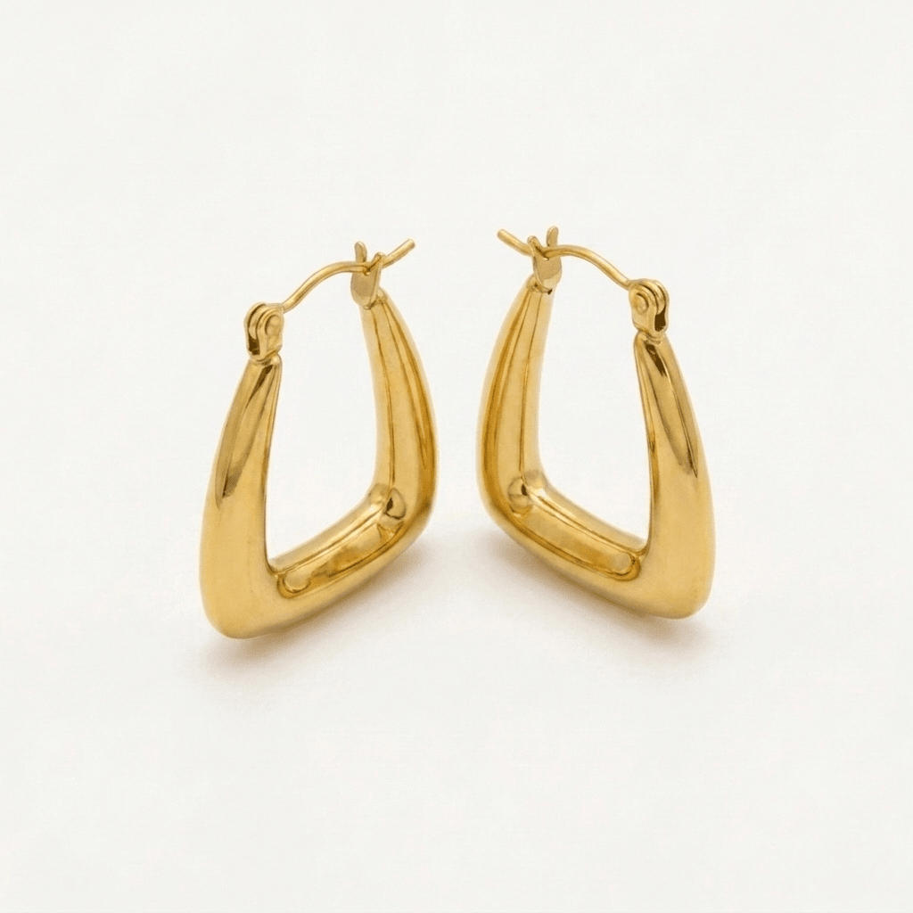 Trapezoid Hoop Earrings