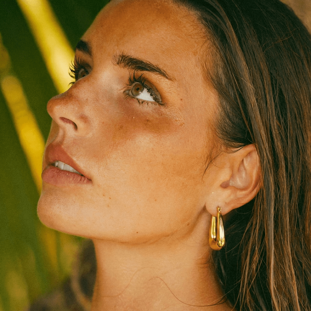 Trapezoid Hoop Earrings
