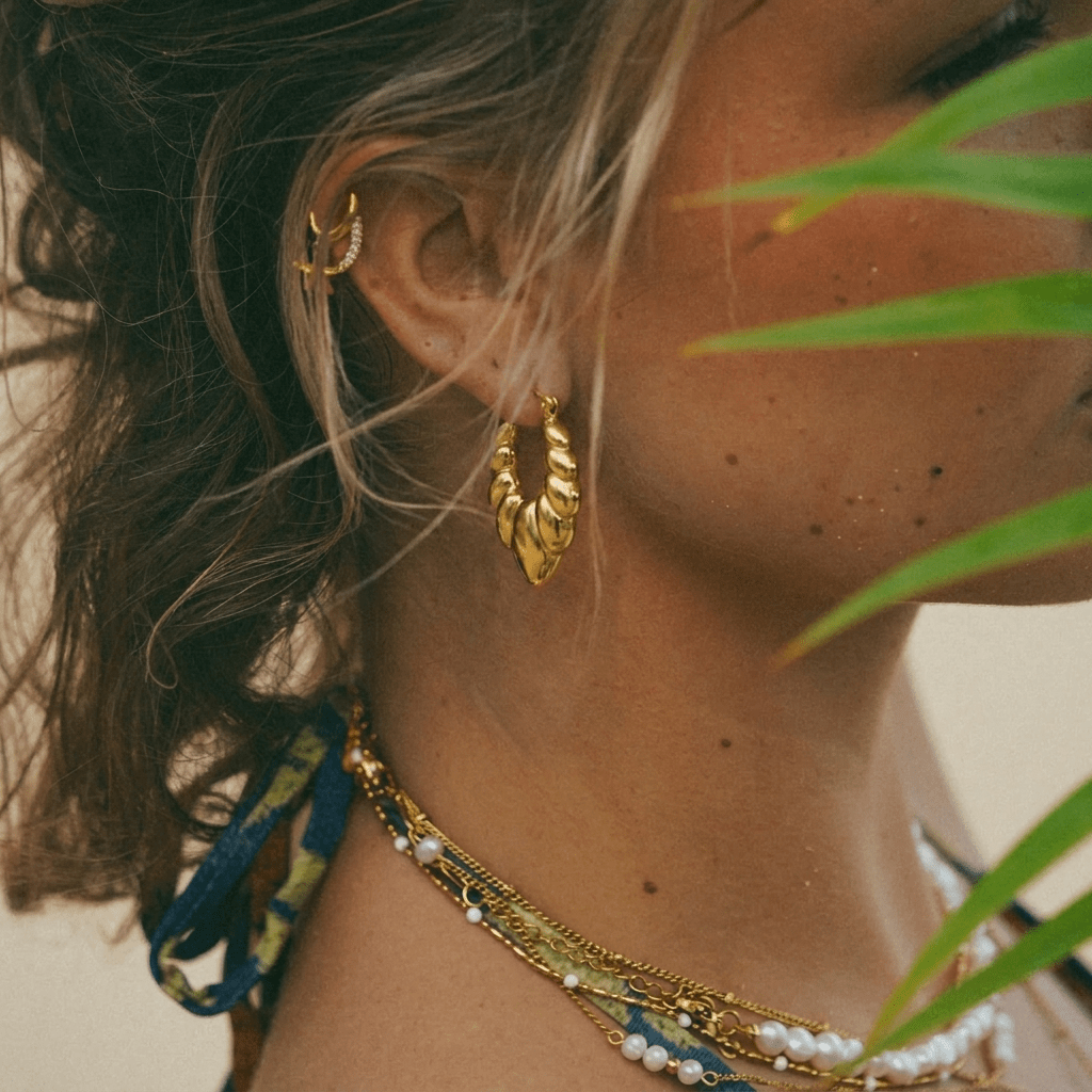 Petal Hoop Earrings