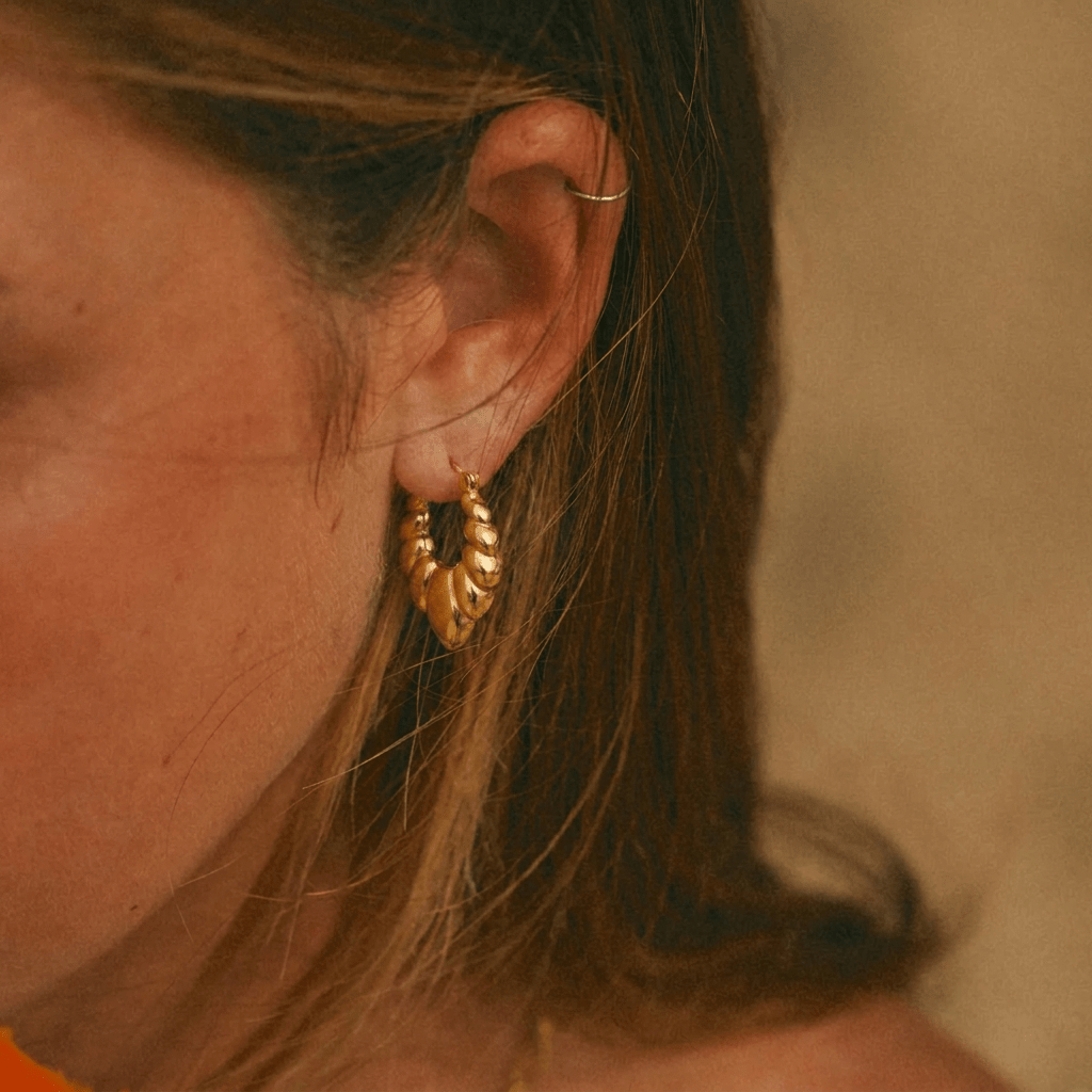Petal Hoop Earrings