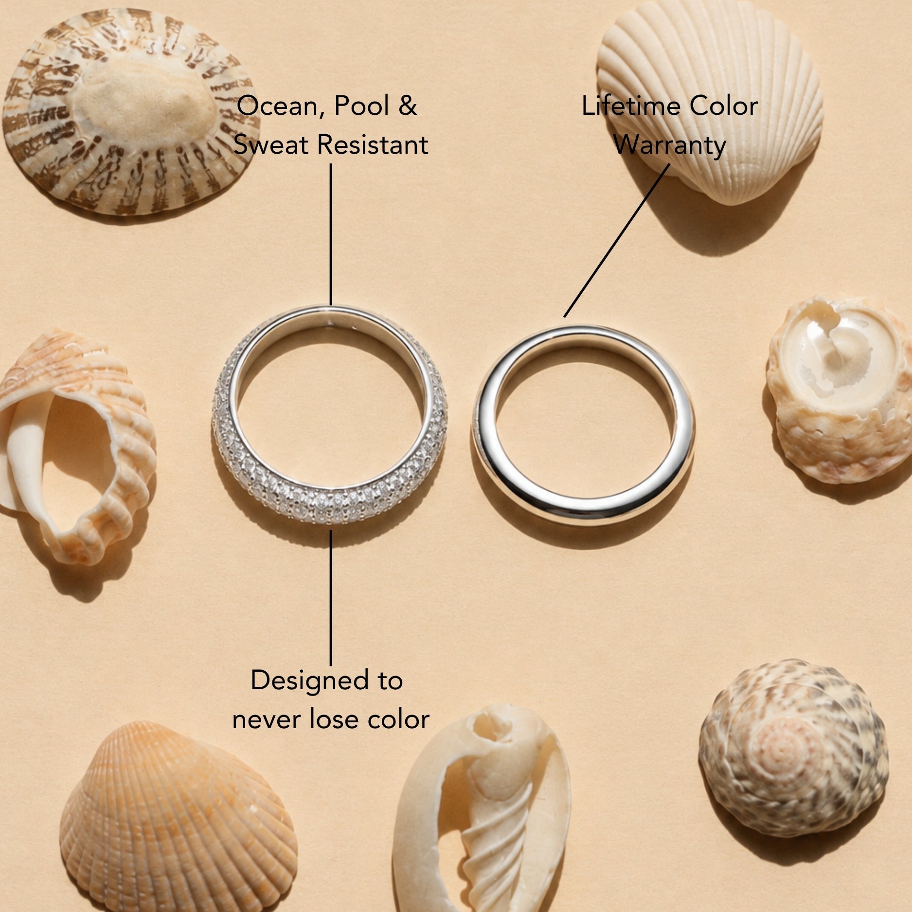 "Day & Night" Ring Set
