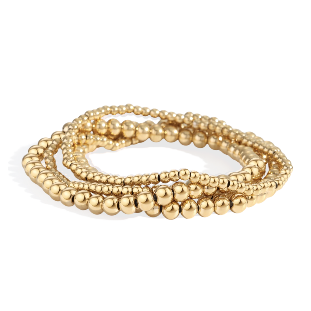 3mm & 5mm Beaded Bracelet Stacking Set