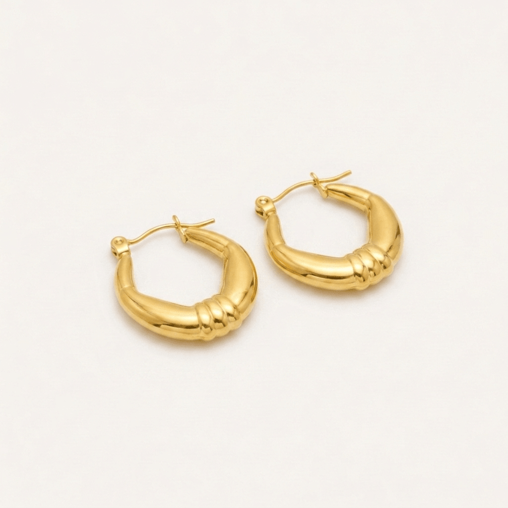 Bamboo Hoop Earrings