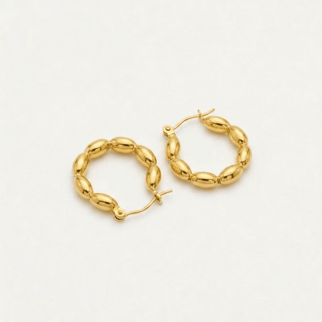 Ball Hoop Earrings