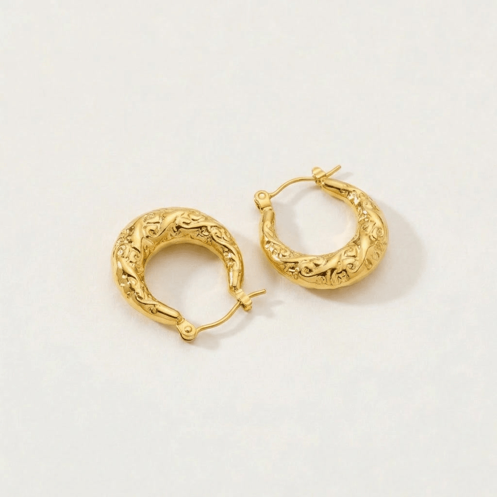Baroque Hoop Earrings