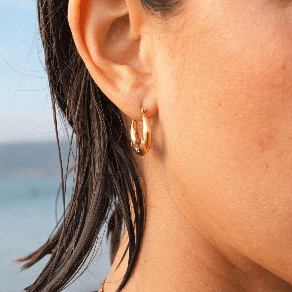 Moon Star Hoop Earrings
