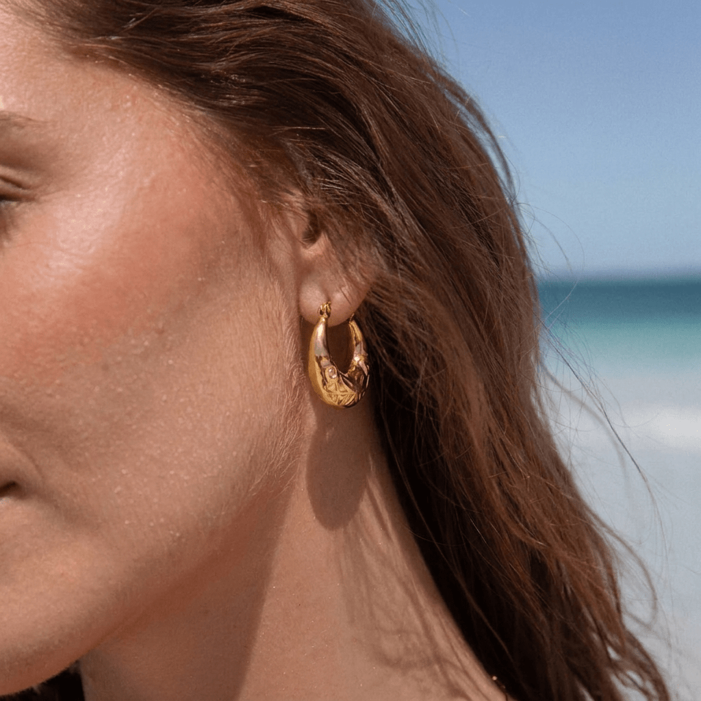 Mandala Hoop Earrings