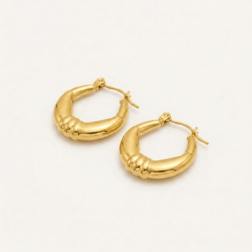 Bamboo Hoop Earrings