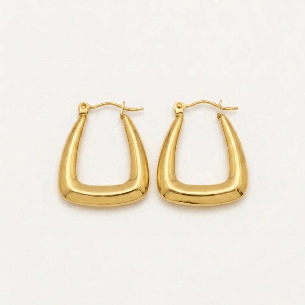 Trapezoid Hoop Earrings