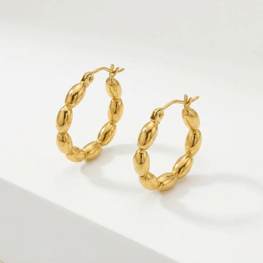 Ball Hoop Earrings