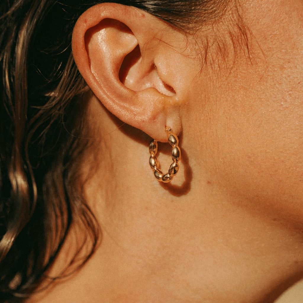 Ball Hoop Earrings